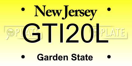 GTI20L New Jersey License Plate