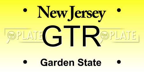 GTR New Jersey License Plate
