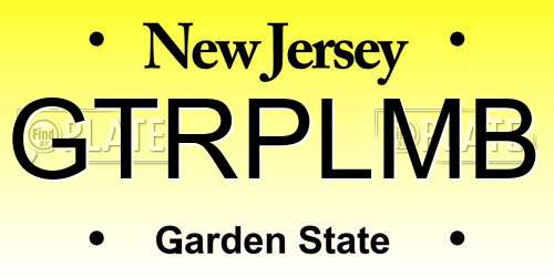GTRPLMB New Jersey License Plate