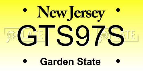 GTS97S New Jersey License Plate