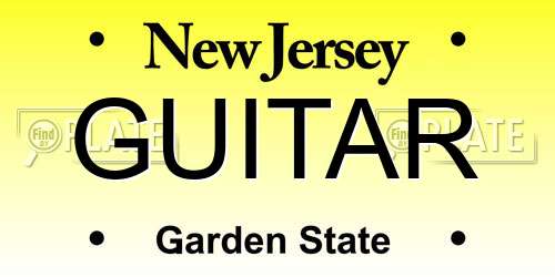 GUITAR New Jersey License Plate