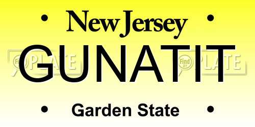 GUNATIT New Jersey License Plate