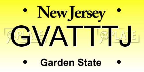 GVATTTJ New Jersey License Plate