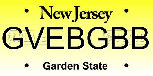 GVEBGBB New Jersey License Plate