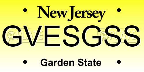 GVESGSS New Jersey License Plate