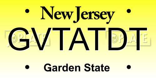 GVTATDT New Jersey License Plate
