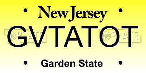 GVTATOT New Jersey License Plate