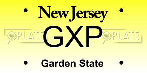 GXP New Jersey License Plate