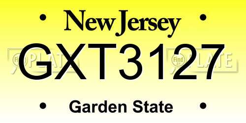 GXT3127 New Jersey License Plate
