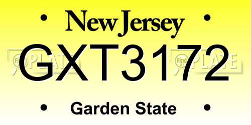 GXT3172 New Jersey License Plate