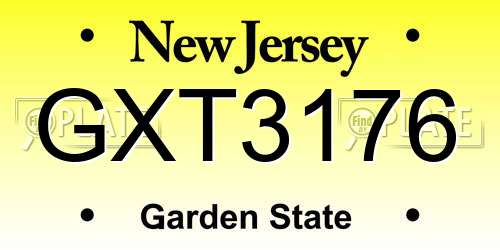 GXT3176 New Jersey License Plate