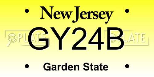 GY24B New Jersey License Plate