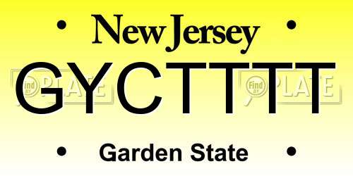 GYCTTTT New Jersey License Plate