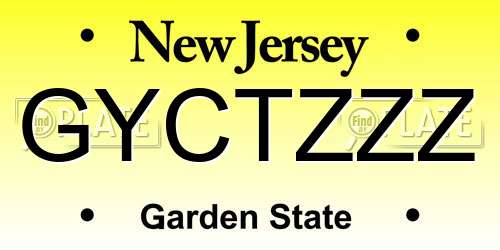 GYCTZZZ New Jersey License Plate