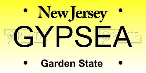 GYPSEA New Jersey License Plate