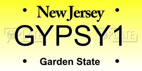 GYPSY1 New Jersey License Plate