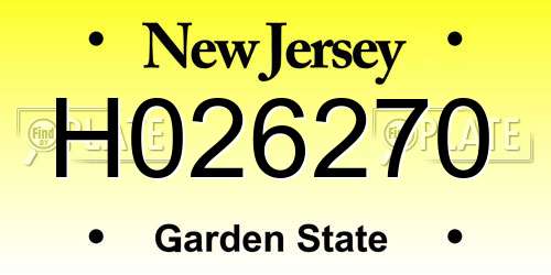 H026270 New Jersey License Plate