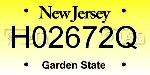 H02672Q New Jersey License Plate