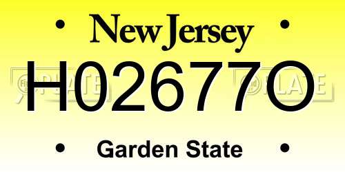 H02677O New Jersey License Plate