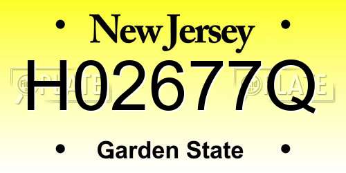 H02677Q New Jersey License Plate