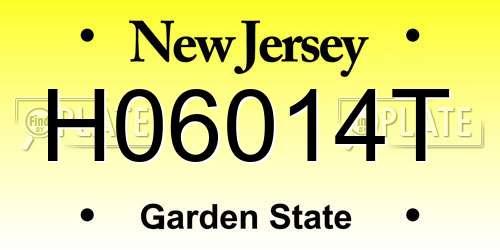 H06014T New Jersey License Plate