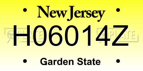 H06014Z New Jersey License Plate