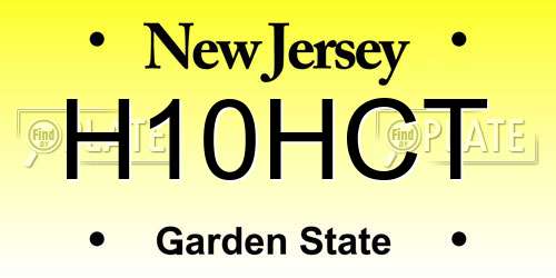 H10HCT New Jersey License Plate