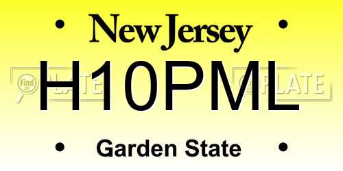 H10PML New Jersey License Plate