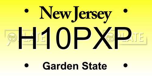 H10PXP New Jersey License Plate