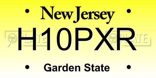 H10PXR New Jersey License Plate