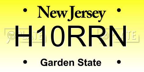 H10RRN New Jersey License Plate