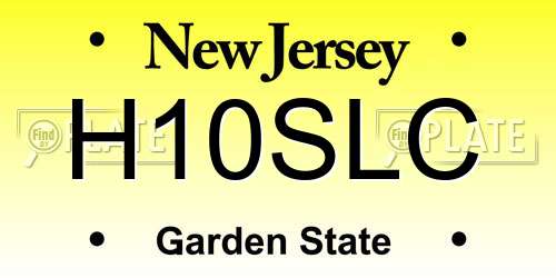 H10SLC New Jersey License Plate