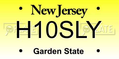 H10SLY New Jersey License Plate