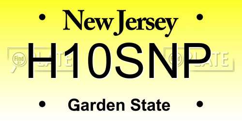 H10SNP New Jersey License Plate
