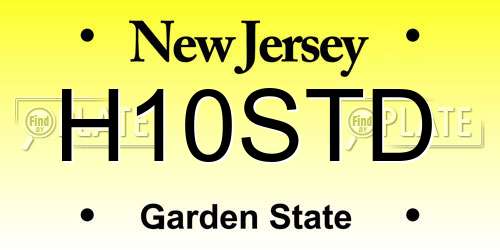 H10STD New Jersey License Plate