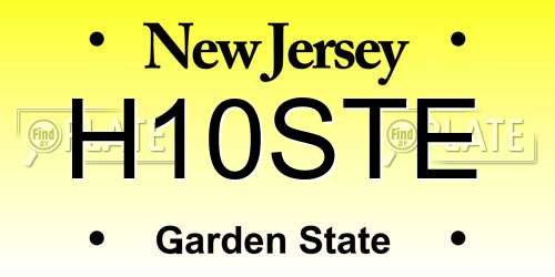 H10STE New Jersey License Plate