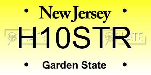 H10STR New Jersey License Plate