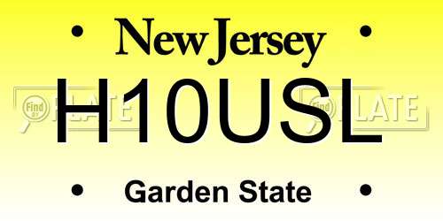 H10USL New Jersey License Plate