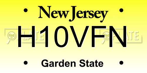H10VFN New Jersey License Plate