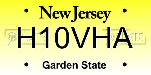 H10VHA New Jersey License Plate