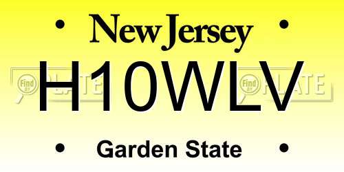 H10WLV New Jersey License Plate