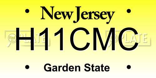 H11CMC New Jersey License Plate