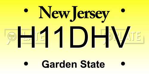 H11DHV New Jersey License Plate