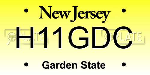 H11GDC New Jersey License Plate