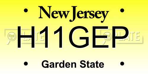 H11GEP New Jersey License Plate