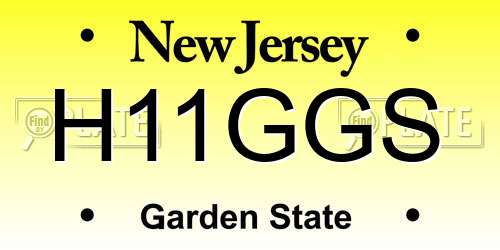 H11GGS New Jersey License Plate