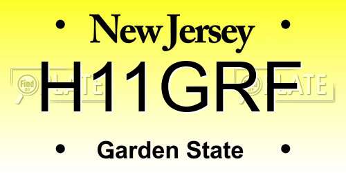 H11GRF New Jersey License Plate