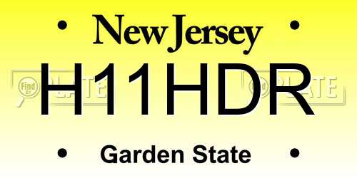 H11HDR New Jersey License Plate