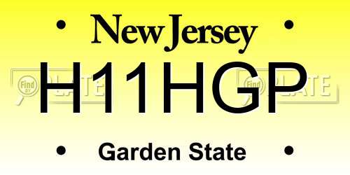 H11HGP New Jersey License Plate