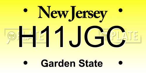 H11JGC New Jersey License Plate